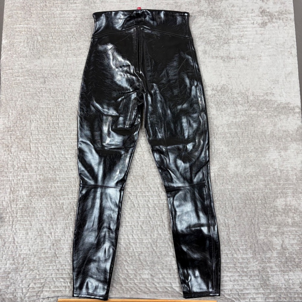 Spanx Faux Patent Leather Leggings Classic Black Petite Small 20301Q NWT - Picture 6 of 8
